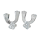 Pair crystal chandeliers