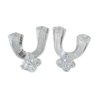 Paire chandeliers cristal