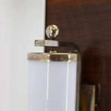 1930s art deco toilet cabinet with mirror in walnut, czechoslovakia