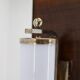 1930s art deco toilet cabinet with mirror in walnut, czechoslovakia