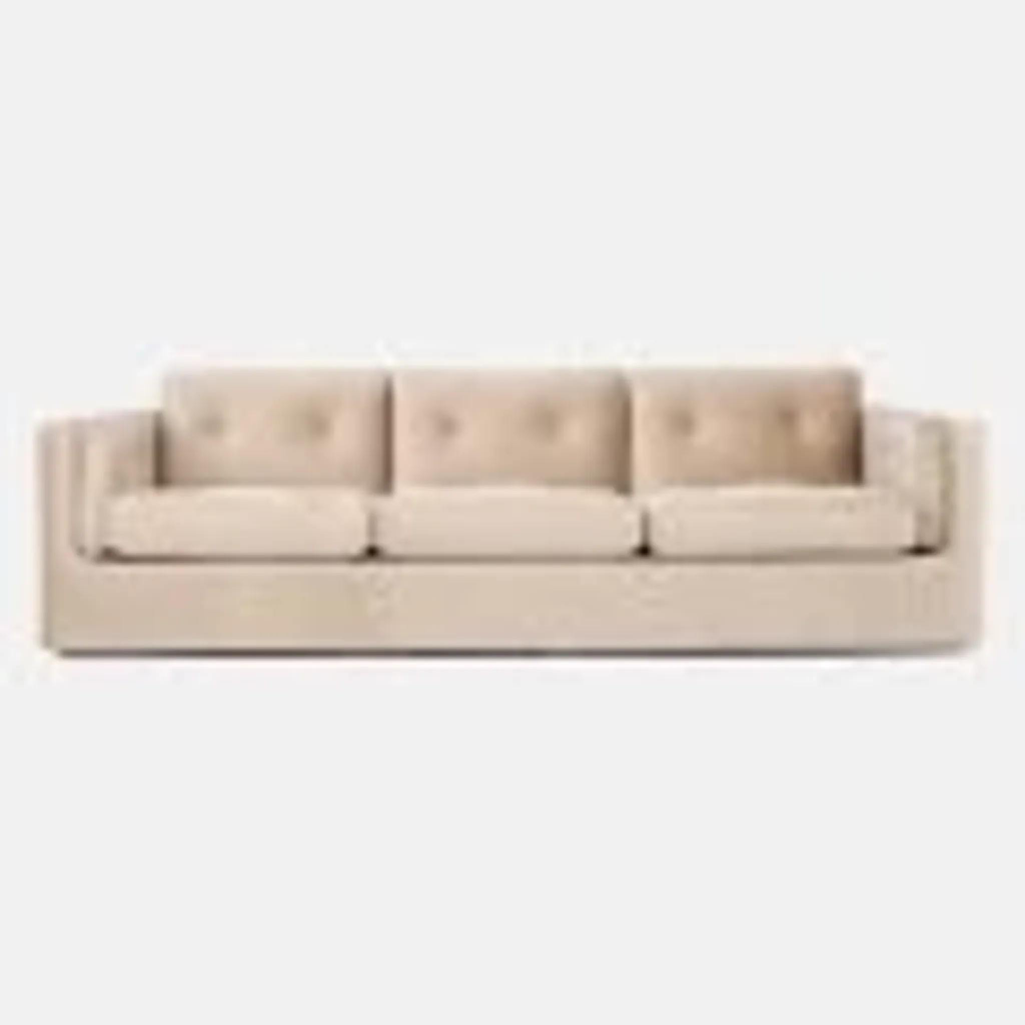 Sofa BERGEN en velours beige, design scandinave