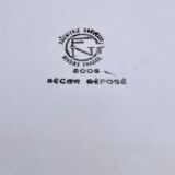 Vintage beige and green checkered service