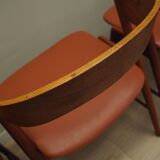 Ensemble de quatre chaises en teck, design danois, années 1970, fabrication : Korup Stolefabr