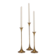 3 Swedish brass candle holders Gnosjo 1960