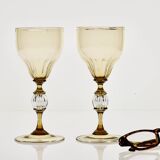 Calici in glass smoked from Cenedese Murano