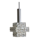 Diamond point plexiglass suspension light and aluminium