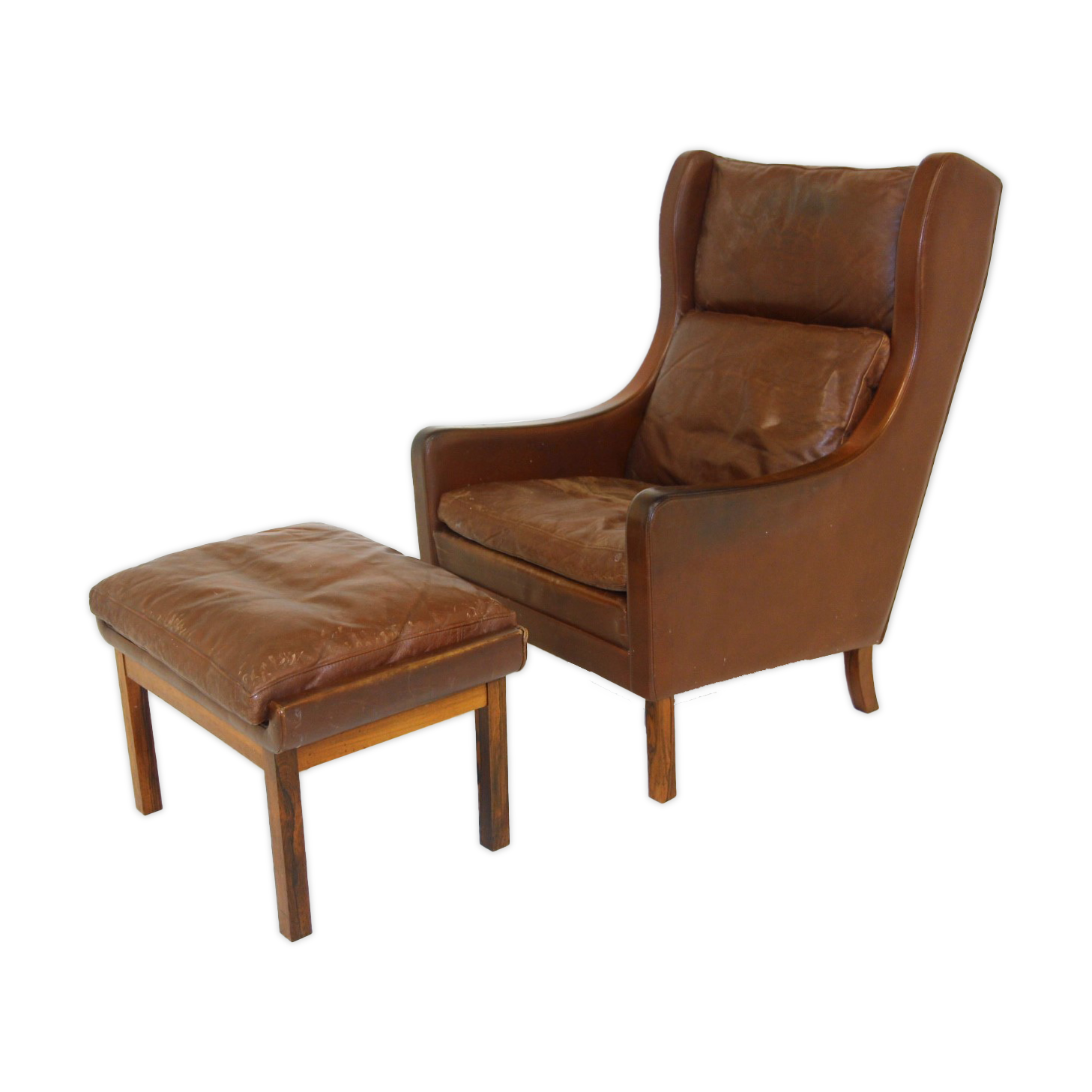 Leather armchair, Denmark, 1960