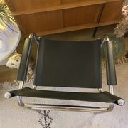 Fauteuil tubulaire et skaï vintage