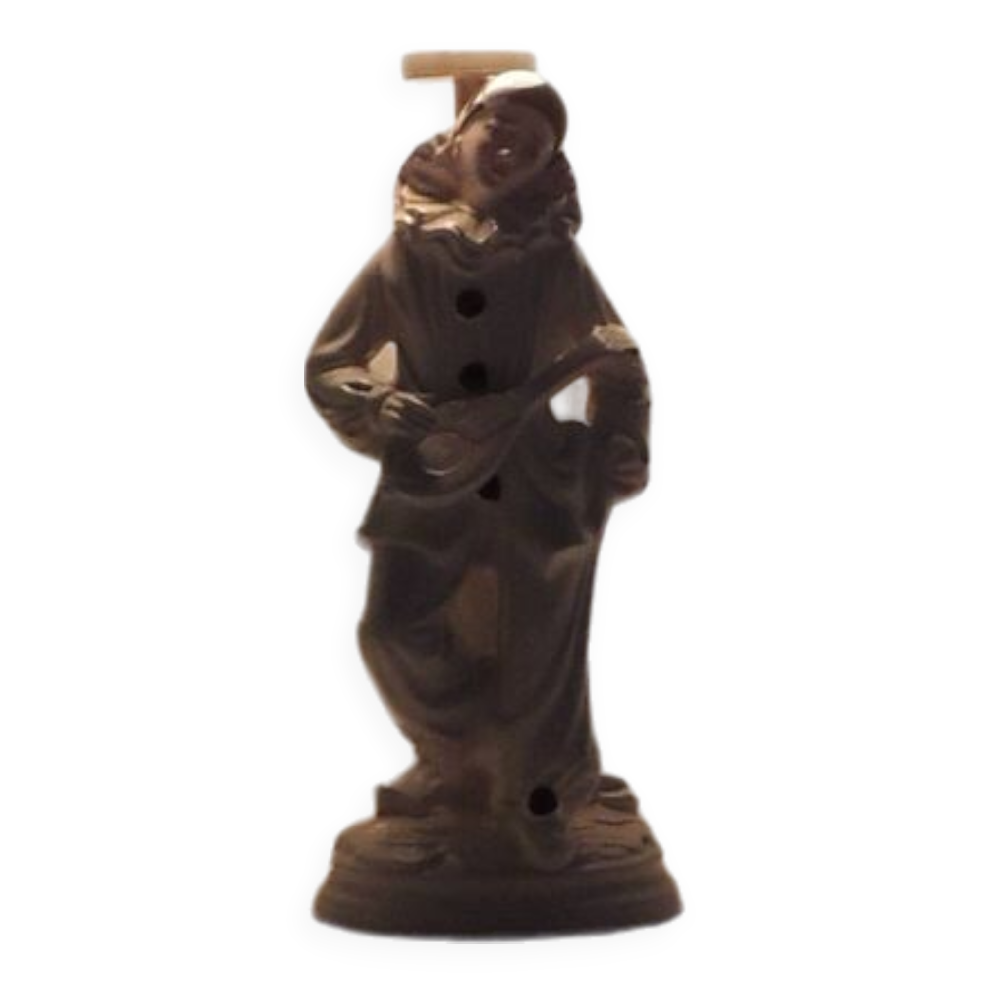White ceramic lamp Pierrot/harlequin/1960/vintage