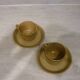 Pair of Sarreguemines cups and saucers