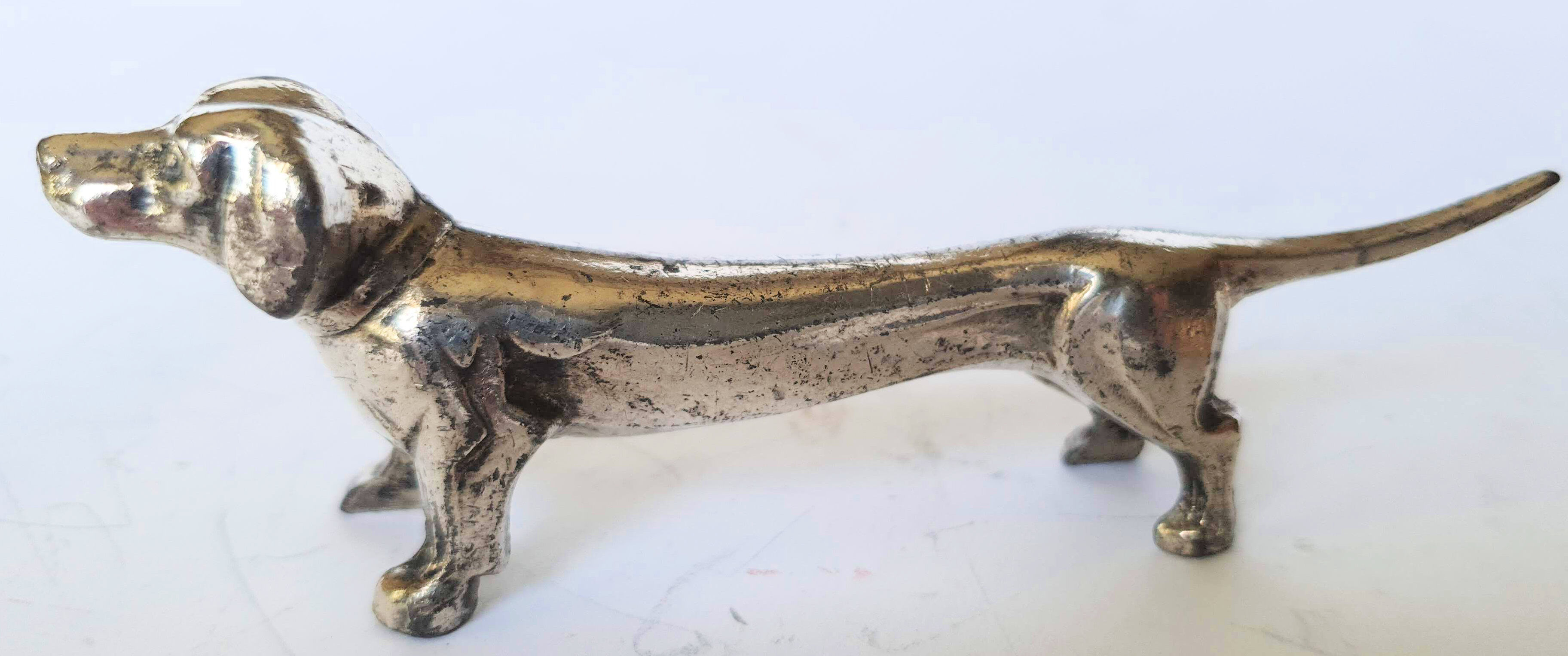 Silver metal knife holder