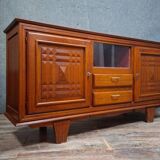 Low buffet in carved oak, Art Deco style, circa 1930.