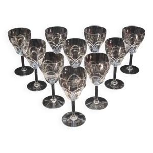 10 anciens verres a eau - cristal baccarat