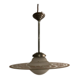 Vintage glass disc hanging lamp