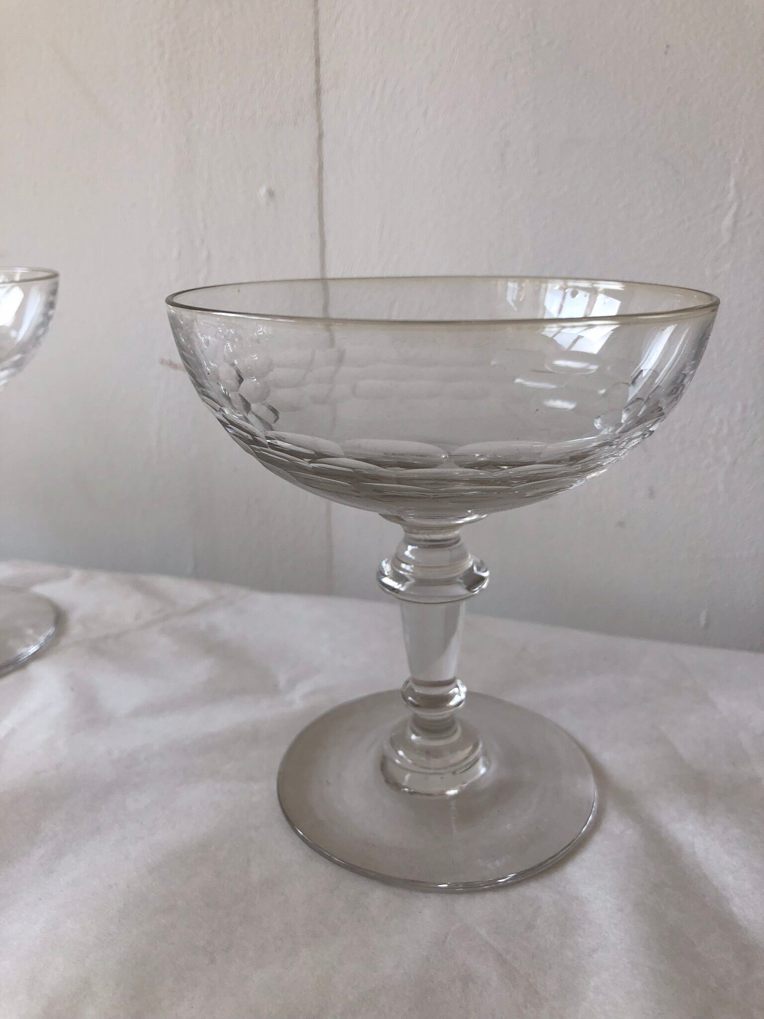 Set of 10 cuts to cristal champagne