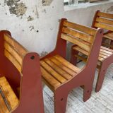 4 vintage Plywood chairs 80s
