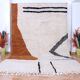 Handmade Beni Ouraine rug with colourful patterns 150/250 cm