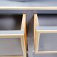 Double-bodied lacquered grey wooden sideboard - one pair available (B)