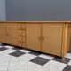 Large blonde Wicker & wood webbing sideboard