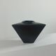 Vase en céramique postmoderne noir géométrique vintage