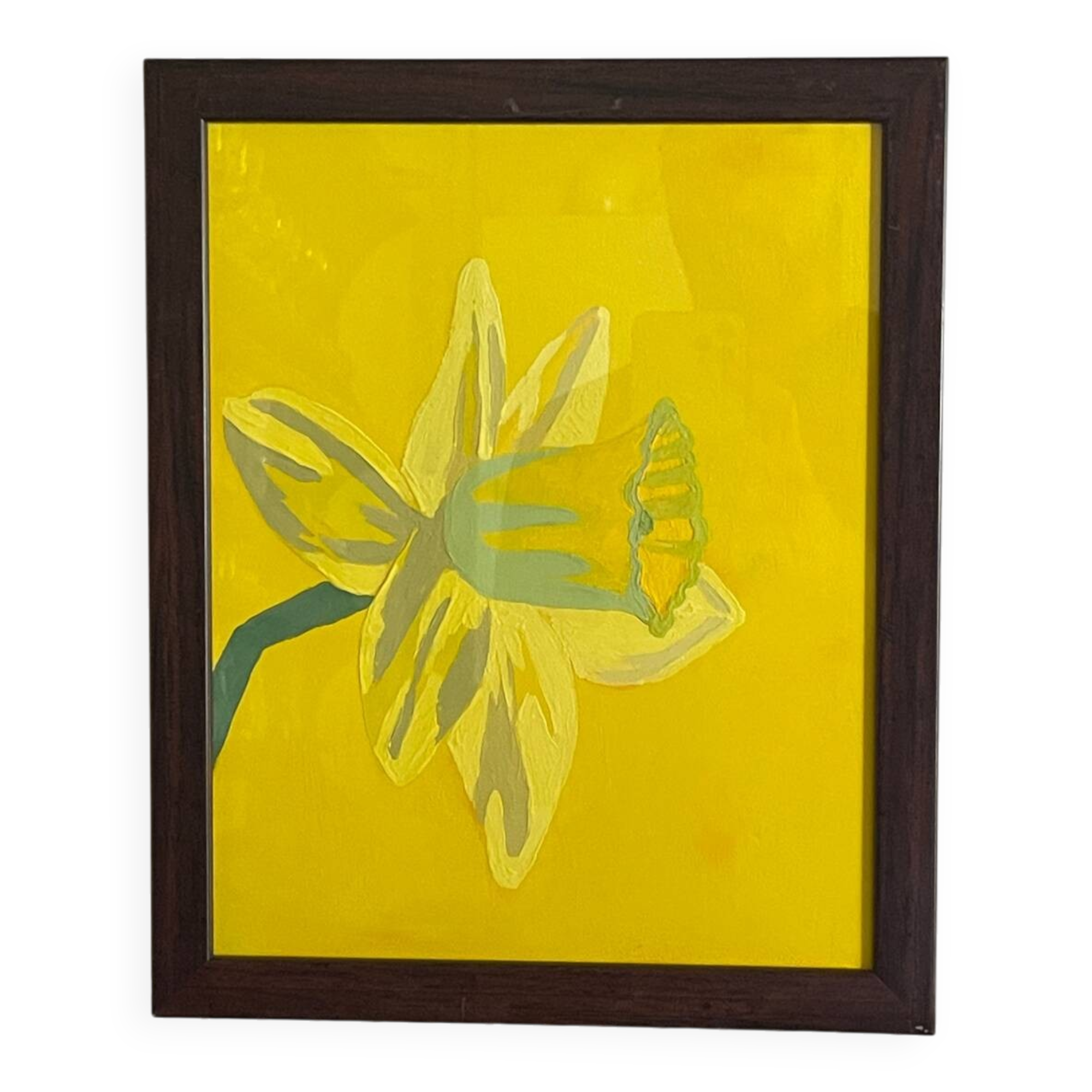 Flower painting in an antique frame