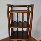 Rattan side table / bedside table bamboo style rattan bedside table bamboo style 70s