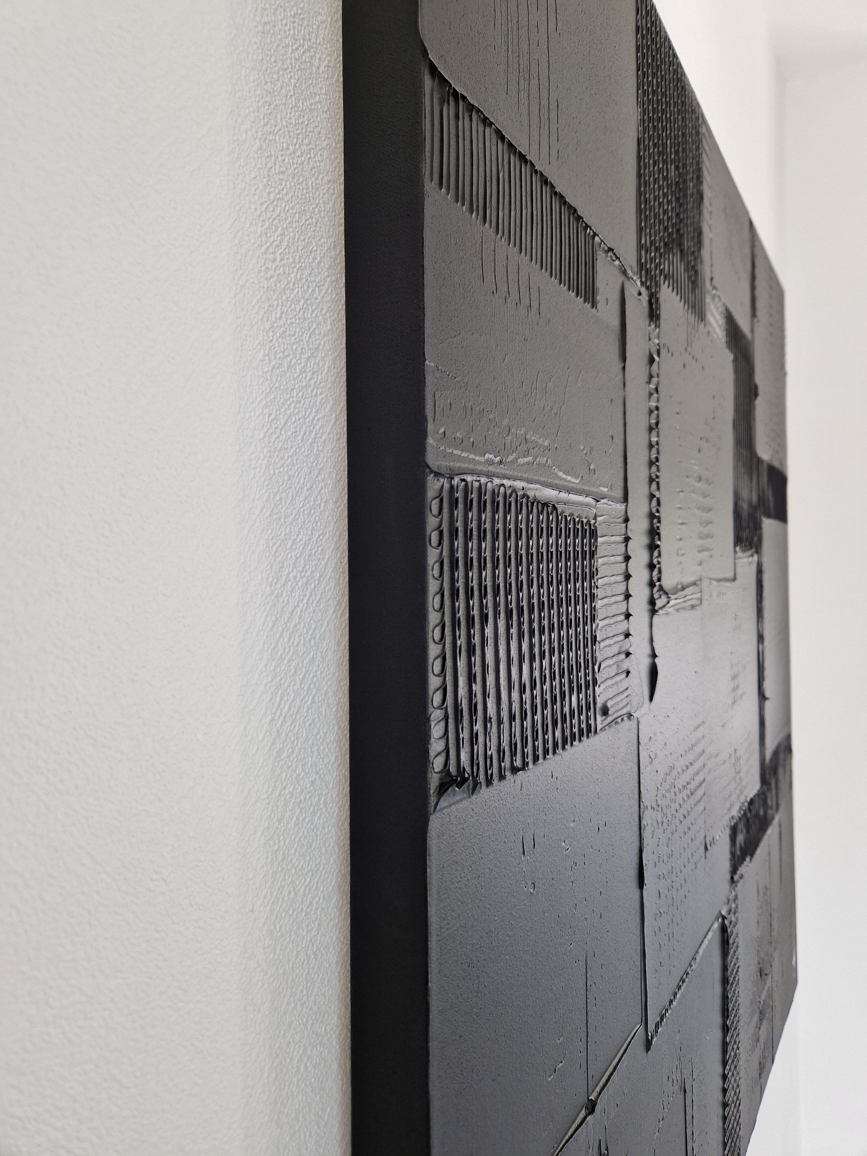 Tableau peinture monochrome noir