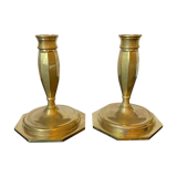 Pair of bronze candlesticks