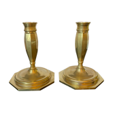 Paire de bougeoirs en bronze
