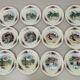 12 plates of the Obernai earthenware décor service signed Henri Loux