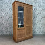 Display cabinet with hanging space