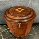 Asia 19th: Rare precious wooden tea box and stamped marquetry