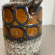 Vase de sol multicolore en poterie fat lava 408-40 fabriqué par scheurich, années 1970