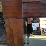 Solid teak mirror