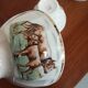 Set 6 bowls cow creamer semi porcelain old