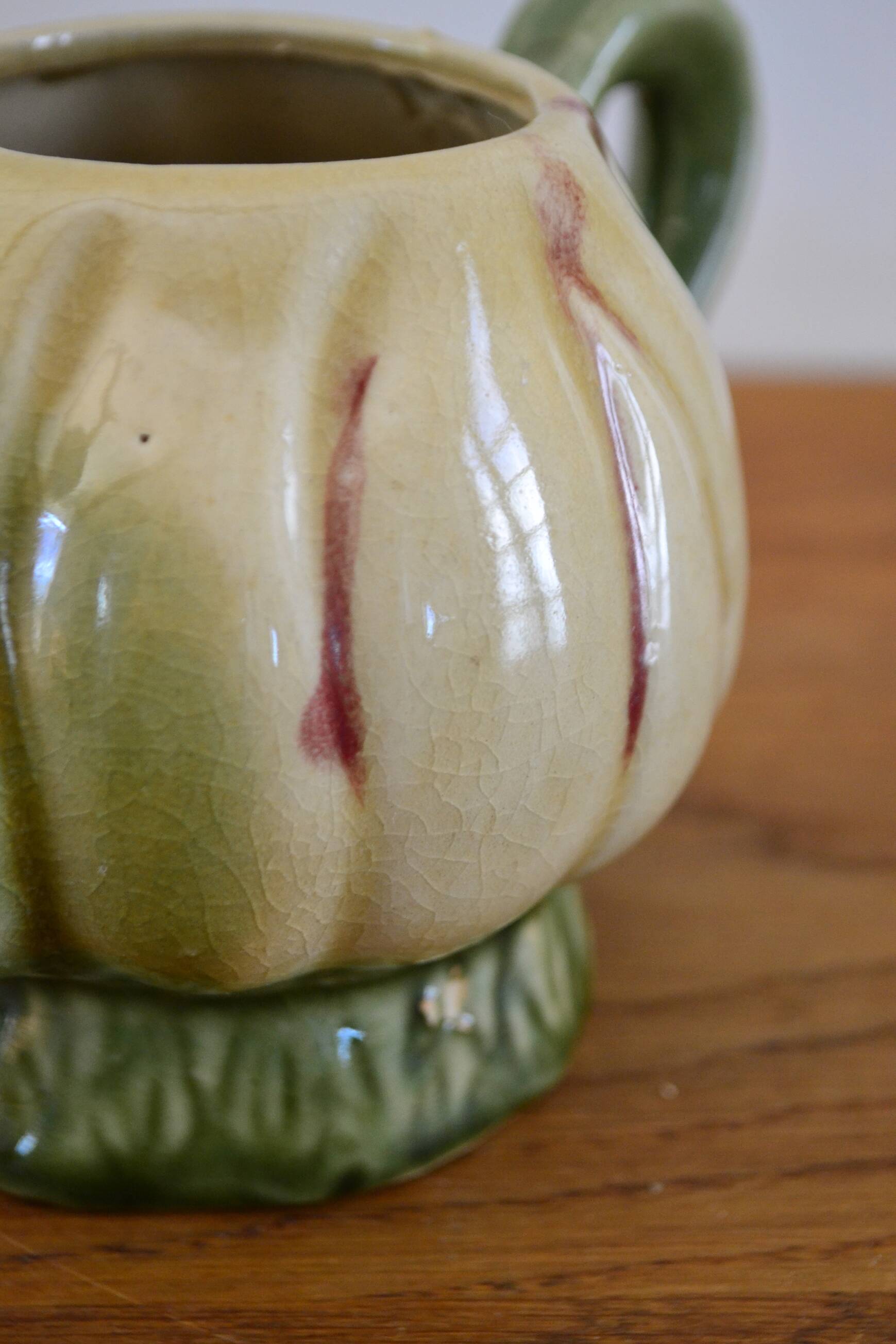 Small vintage earthenware teapot