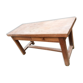 Old beech table solid 6 cutlery