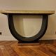 Art Deco console in black lacquered wood