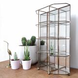 Glass and brass showcase