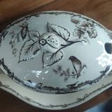 Ancien Plat Ancienne Saucière Terre De Fer HB & Cie/Sépia