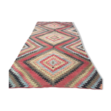 Vintage Turkish Kilim Kelim Rug 338x168 cm shabby chic wool, country home, boho