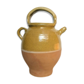 Cruche gargoulette émaillée jaune
