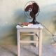 Wooden workshop stool