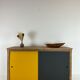 Yellow and black row with 2 sliding doors