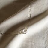 Old original FG Monogram embroidered linen canvas sheet early 20th