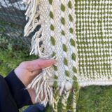 Tapis Berbère - Crème et Vert - 150 x 275 cm