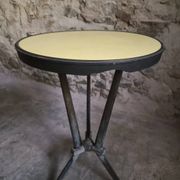 Table bistrot Art déco française REX avec plateau en bakélite, vers 1930