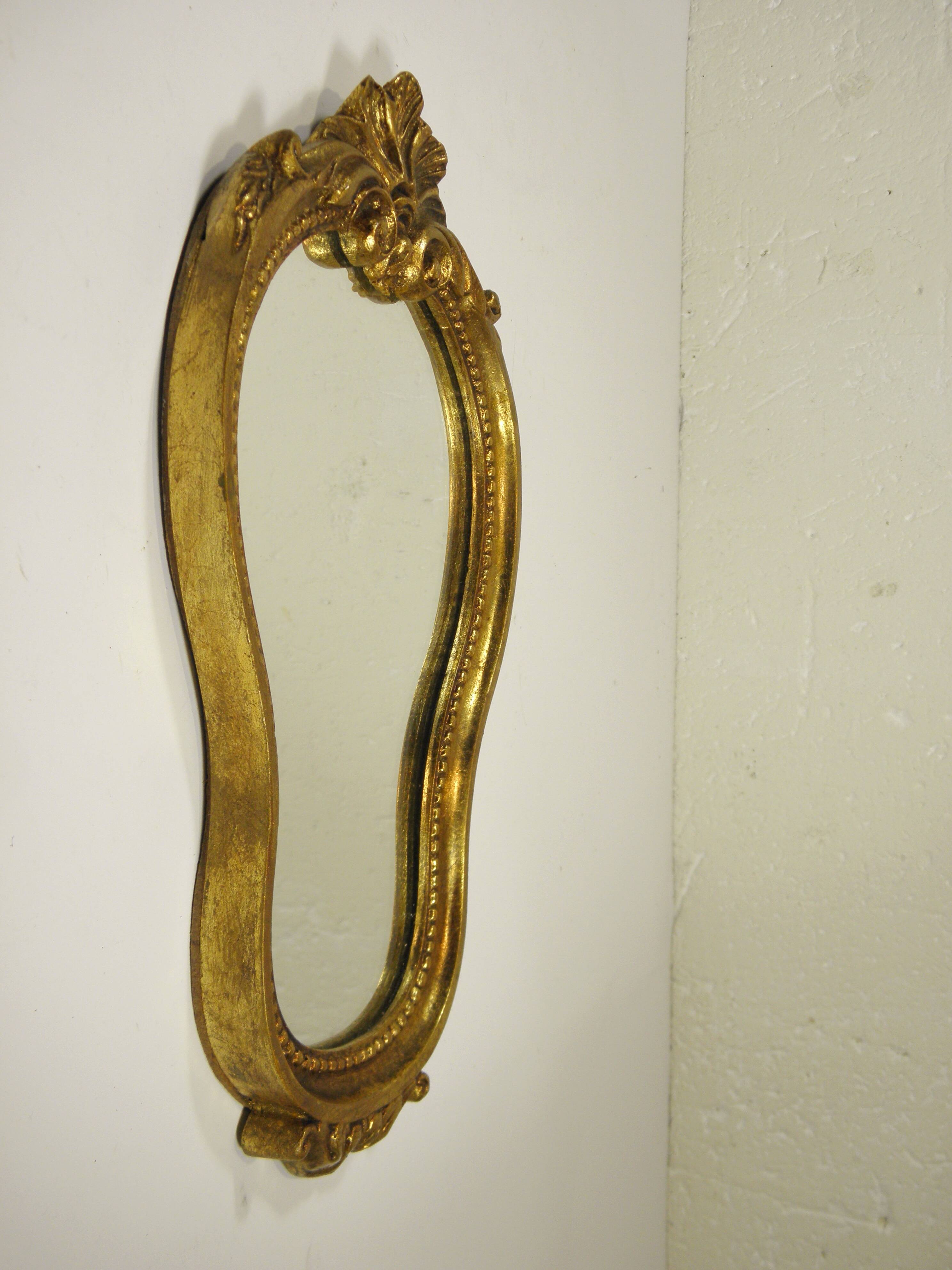 GOLD FRAMED MIRROR 32 x 19 cm