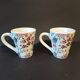 Paire de tasses fleuries – Esprit maison de campagne – Neuves