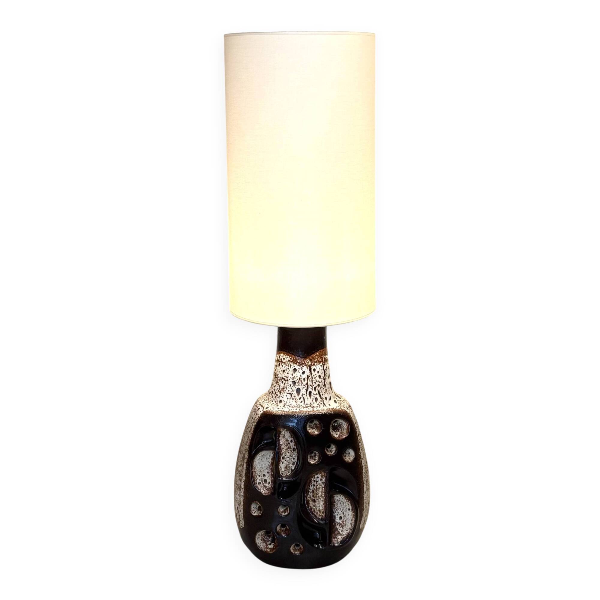 Lampe de sol en céramique années 70